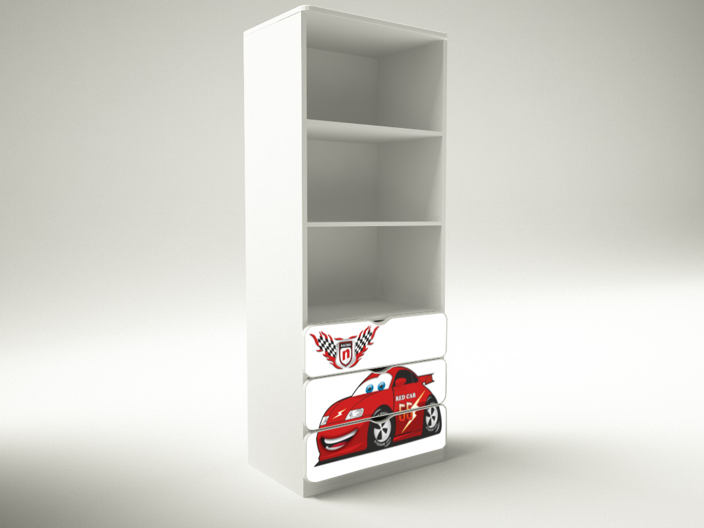 Becks knižnica XXL Auto red